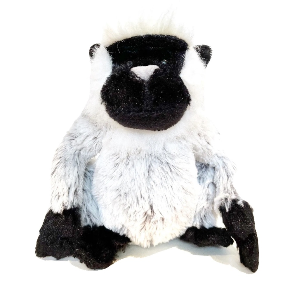 Ganz Webkins Grey Langur Monkey Plush Stuffed Animal Black Gray Wildlife Jungle